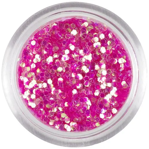 Šestkotni konfeti, 1 mm - roza