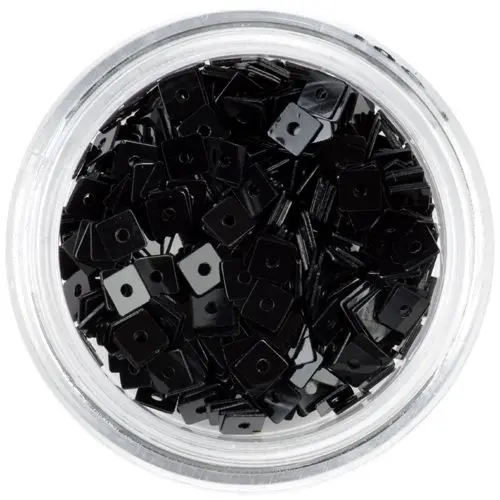 Okrasni kvadratki z luknjico - črni