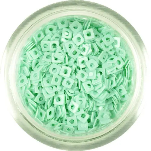 Mentolovo zeleni kvadratki z luknjico