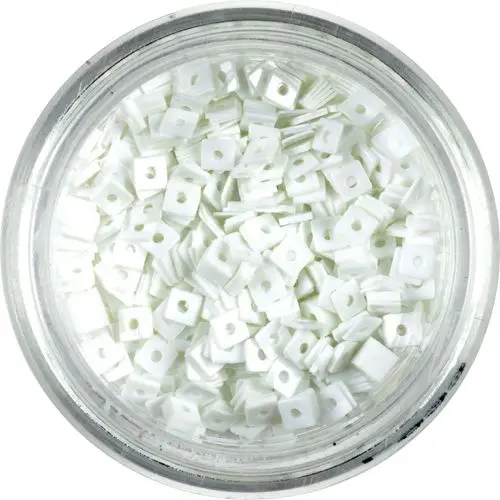 Majhni kvadrati z luknjico - beli