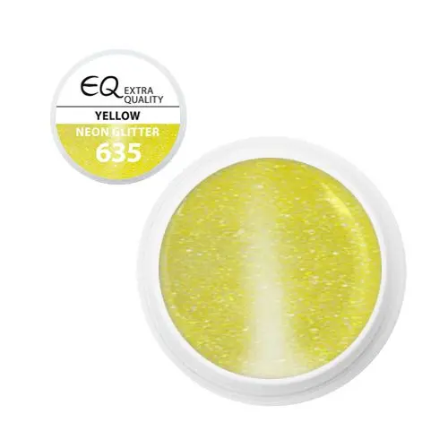 Neon Glitter - barvni UV-gel rumene barve, 5g