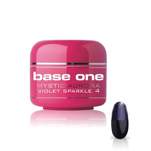 Gel Silcare Base One Color Mystic Aurora – Violet Sparkle 04, 5g
