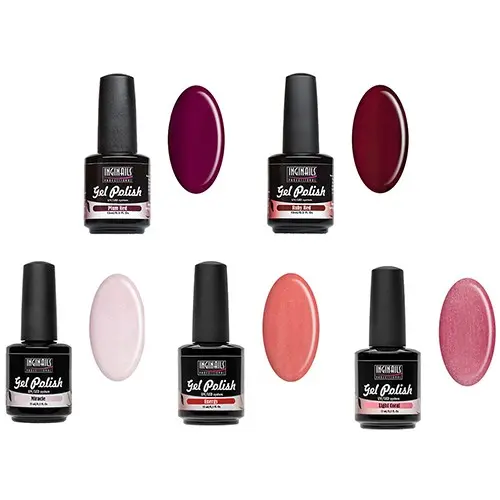 UV gel lak - komplet mali 5 ks - biserni