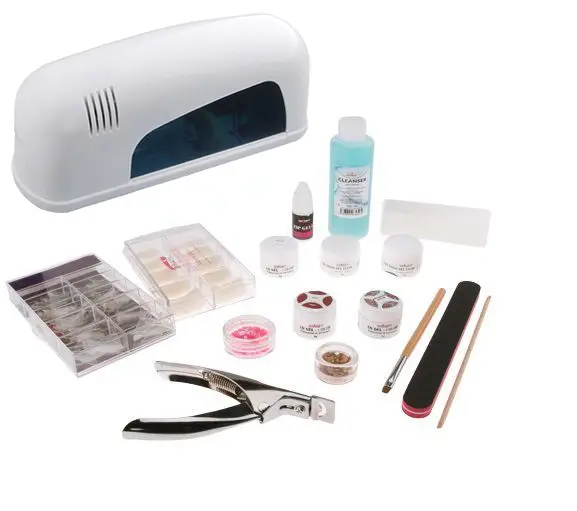 Komplet veliki za geliranje nohtov Basic - 2-fazni sistem z UV-lučko (1 žarnica)
