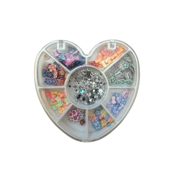 Komplet okraskov za nohte iz fimo mase - mešani