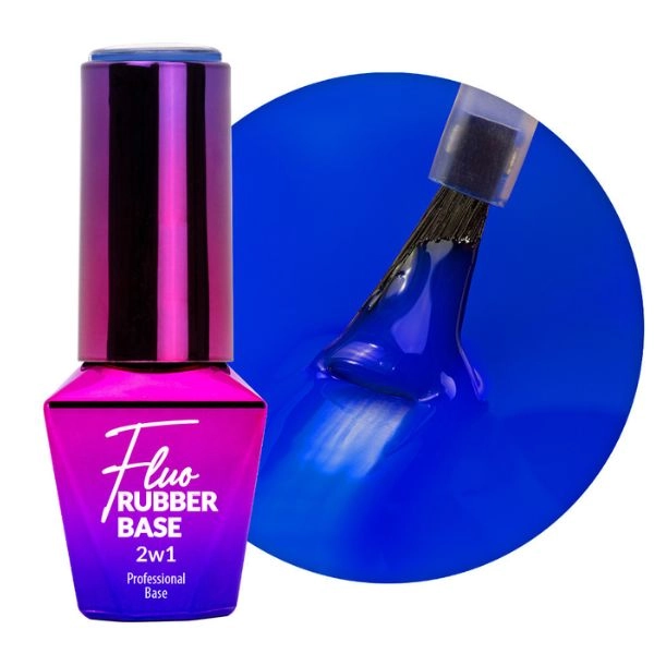 Molly Nails Fluo Rubber Base 2v1 - Bora Bora nr.4, 10g