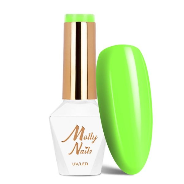 Molly Lac UV/LED gel lak HEMA/Di-HEMA Free Vivid Vibes - Toxic Lime, Nr. 282, 8g