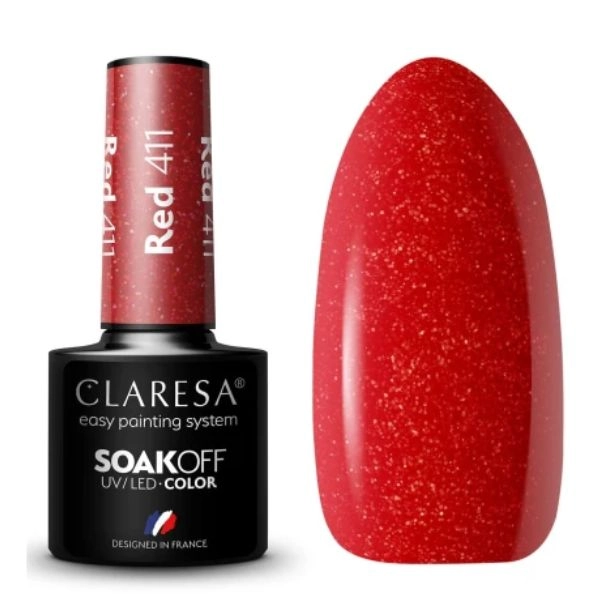 Claresa UV/LED Color Soak Off - Red 411, 5g