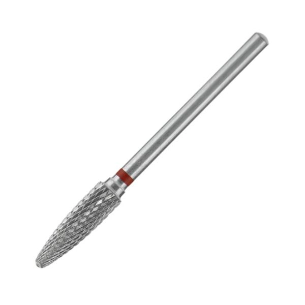 Staleks Pro Expert 4/14 mm okrogel stožčasti brusni nastavek, rdeč
