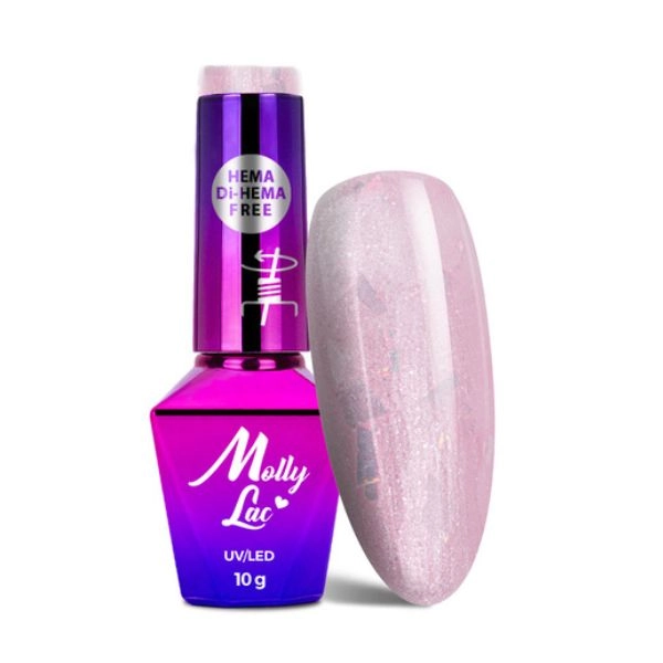 UV/LED hibridni gel lak MollyLac French Wedding Dress št. 705, 10 g