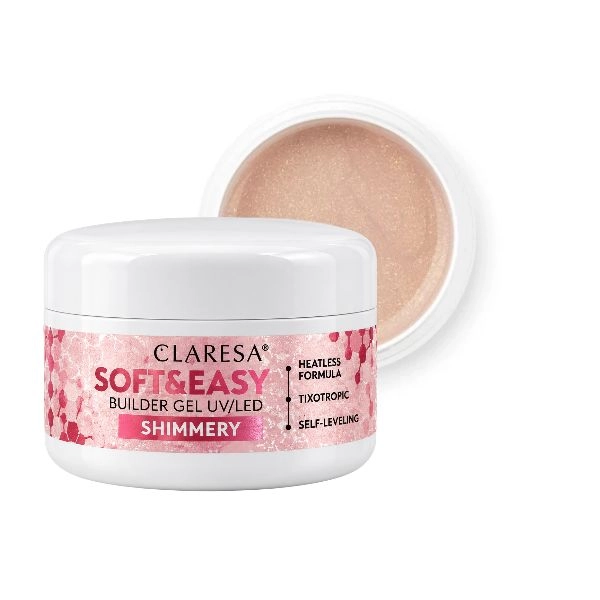 Claresa SOFT&EASY UV/LED builder gel - Shimmery, 12g