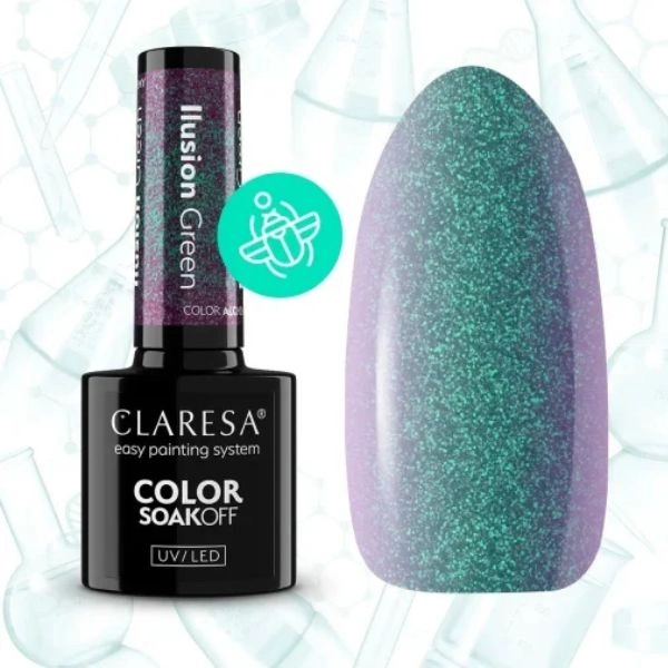 Claresa UV/LED Color Soak Off - Ilusion Green, 5g