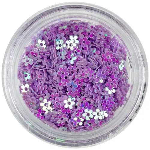 Svetlo vijoličasta dekoracija - rožice z luknjo