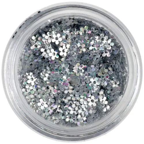 Nail art rožice z luknjo - hologramske