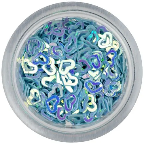 Bleščeča votla srca - svetlo modra