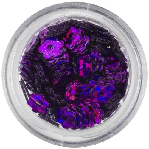 Vijoličaste rožice z luknjo - barvit odsev