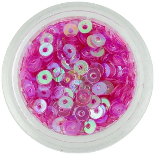 Bleščeči okrogli diski - rožnato vijoličasti