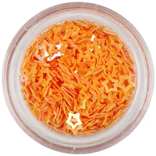 Oranžne zvezdice za okraševanje nohtov