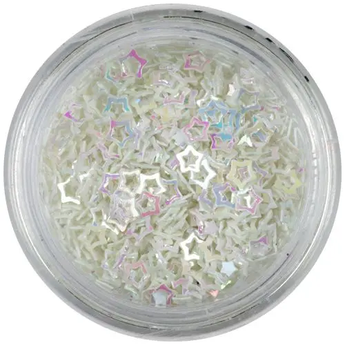 Bele zvezdice za okraševanje nohtov