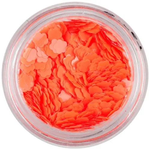 Neonsko oranžne nail art rožice