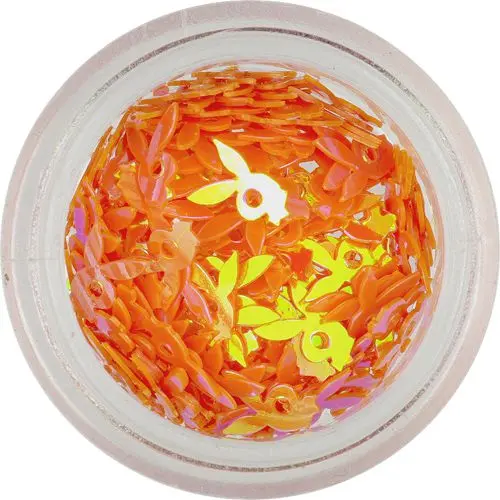 Okraski za nohte - oranžni Playboyevi zajčki