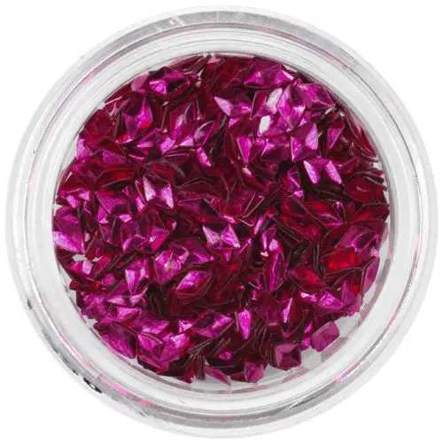 Bleščeči okraski - 3D diamanti, temno rožnati