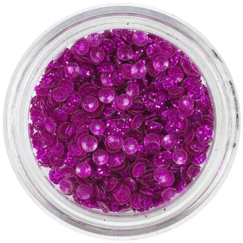 Temno rožnate 3D školjke za okraševanje nohtov, bleščeče