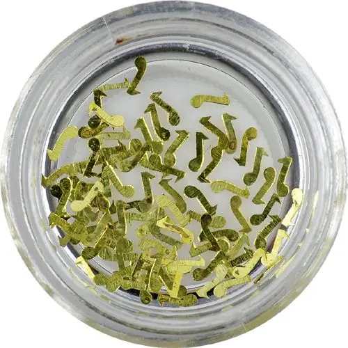 Kovinski okraski za nohte - glasbena nota