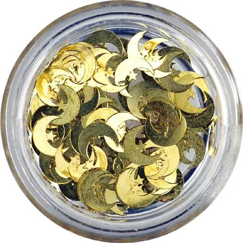 Pozlačeni ploščati okraski - polmesec