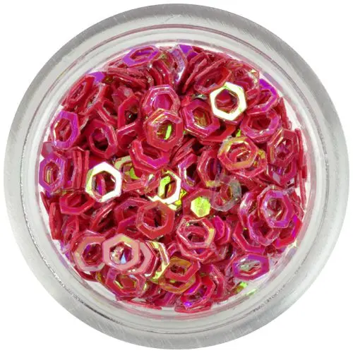 Dekoracija - temno rdeči šestkotniki, obrisi