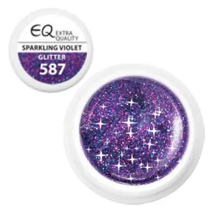 Barvni UV-gel za nohte – 587 Glitter - Sparkling Violet 5g