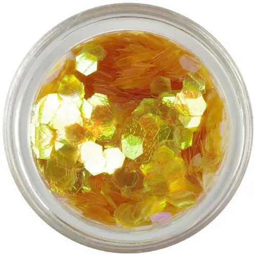 Okrasni šestkotniki - elementi za konice aqua v barvi medu