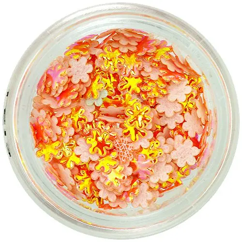 3D cvetlice - lesketajoče oranžne