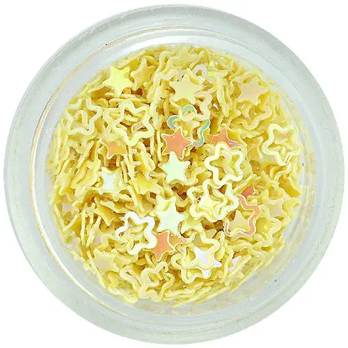 Nail art dekoracija - svetlo rumene rožice, obrisi