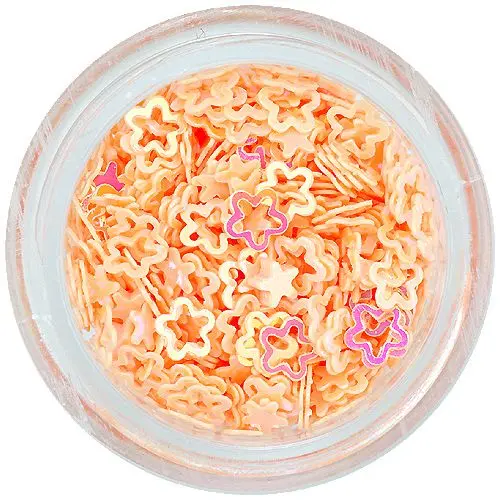 Svetlo oranžne rožice za nohte – obrisi