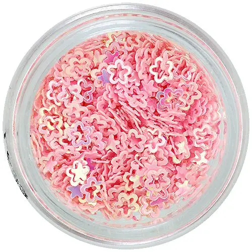 Nail art dekoracija - svetlo roza rožice, obrisi