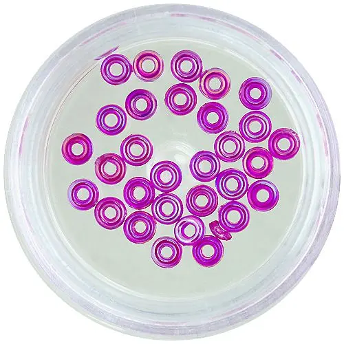 Nail art obročki - vijoličasto-roza