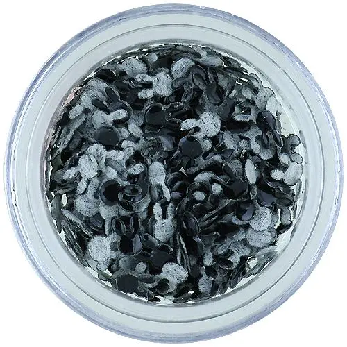 Dekoracija za nohte - črni zajčki iz blaga