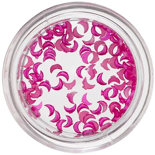 Bisernati polmeseci za nohte - ciklamni