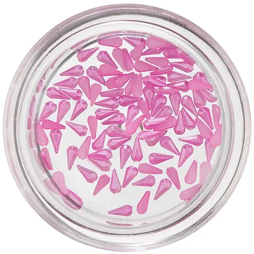 Bisernate solzne kaplje za nohte - rožnate, ravne