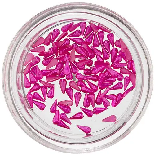 Bisernate solzne kaplje za nohte - ravne, ciklamne