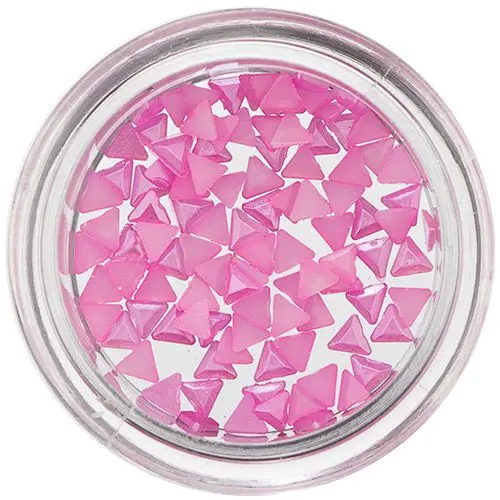 Bisernati okraski v obliki trikotnikov - rožnati