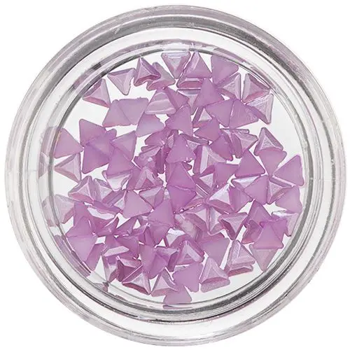 Vijolični trikotniki za okraševanje nohtov, lesketajoči