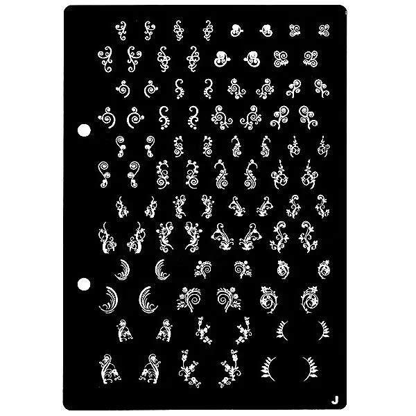 XL šablona za okrasno štempljanje, J