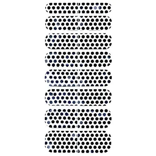 Nail art nalepke - bele s srebrnimi pikami